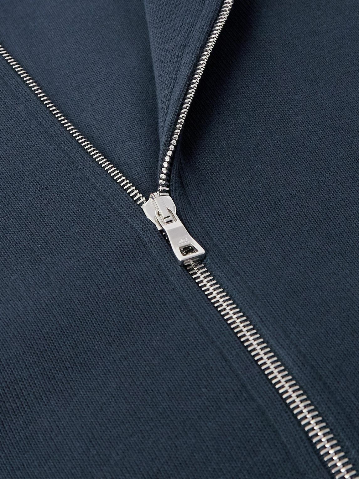 Mr P. - Cotton Zip-Up Sweatshirt - Blue
