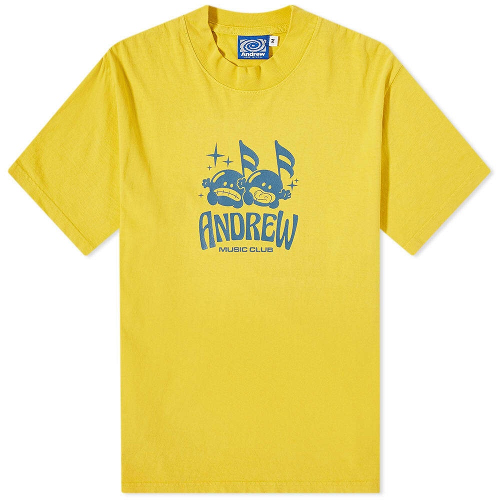 Photo: Andrew Men's Music Club T-Shirt in Yellow