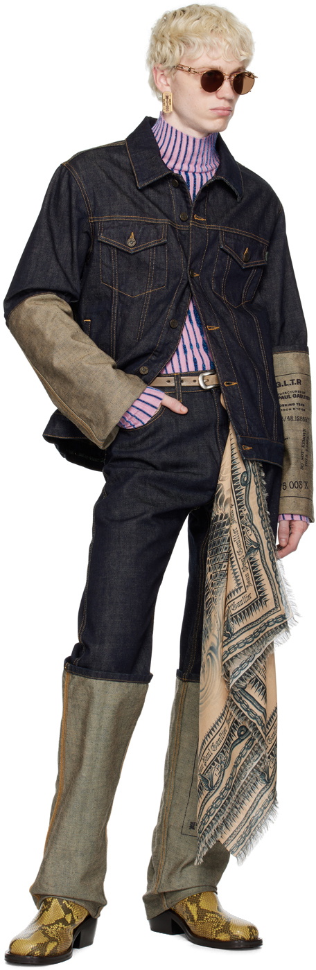 Jean Paul GAULTIER ピン ストライプ ニット Jean Paul GAULTIER www.jpgaultier.com Hem Button Striped T