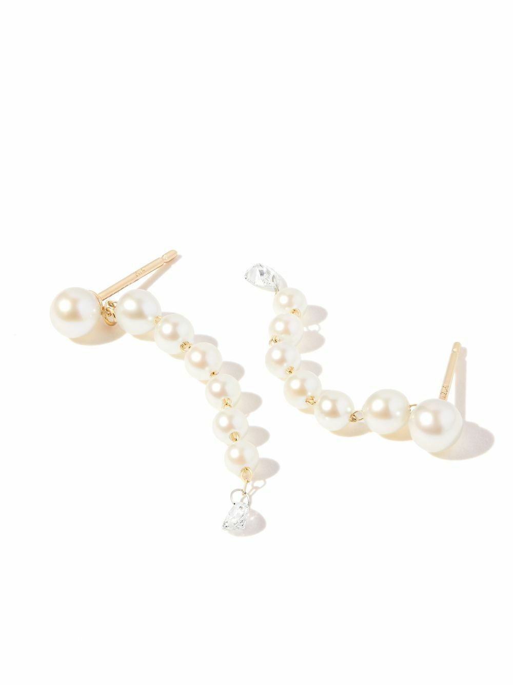 Mizuki 14K Yellow Gold Sea Of Beauty Pearl And Diamond Drop Earrings