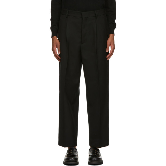 Photo: Second/Layer Black Virgin Wool Velluto Trousers