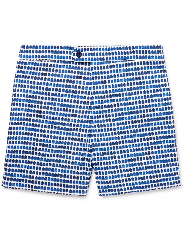 Photo: Odyssee - Joannon Slim-Fit Mid-Length Printed Swim Shorts - Blue