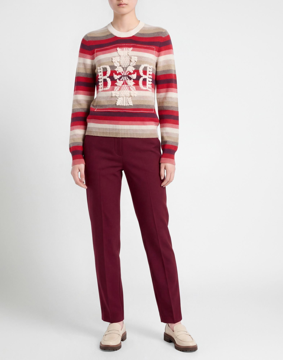 Barrie Womens Sweater in Taupe