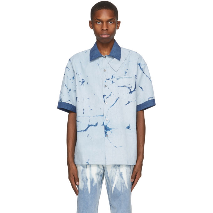 Photo: Feng Chen Wang Blue Resist Dyed Short Sleeve Shirt