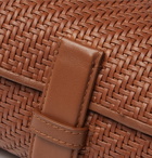 Ermenegildo Zegna - Pelle Tessuta Leather Watch Roll - Men - Tan
