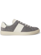 PAUL SMITH - Hansen Leather-Trimmed Suede Sneakers - Gray - 6
