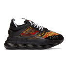 Versace Black Barocco Chain Reaction Sneakers