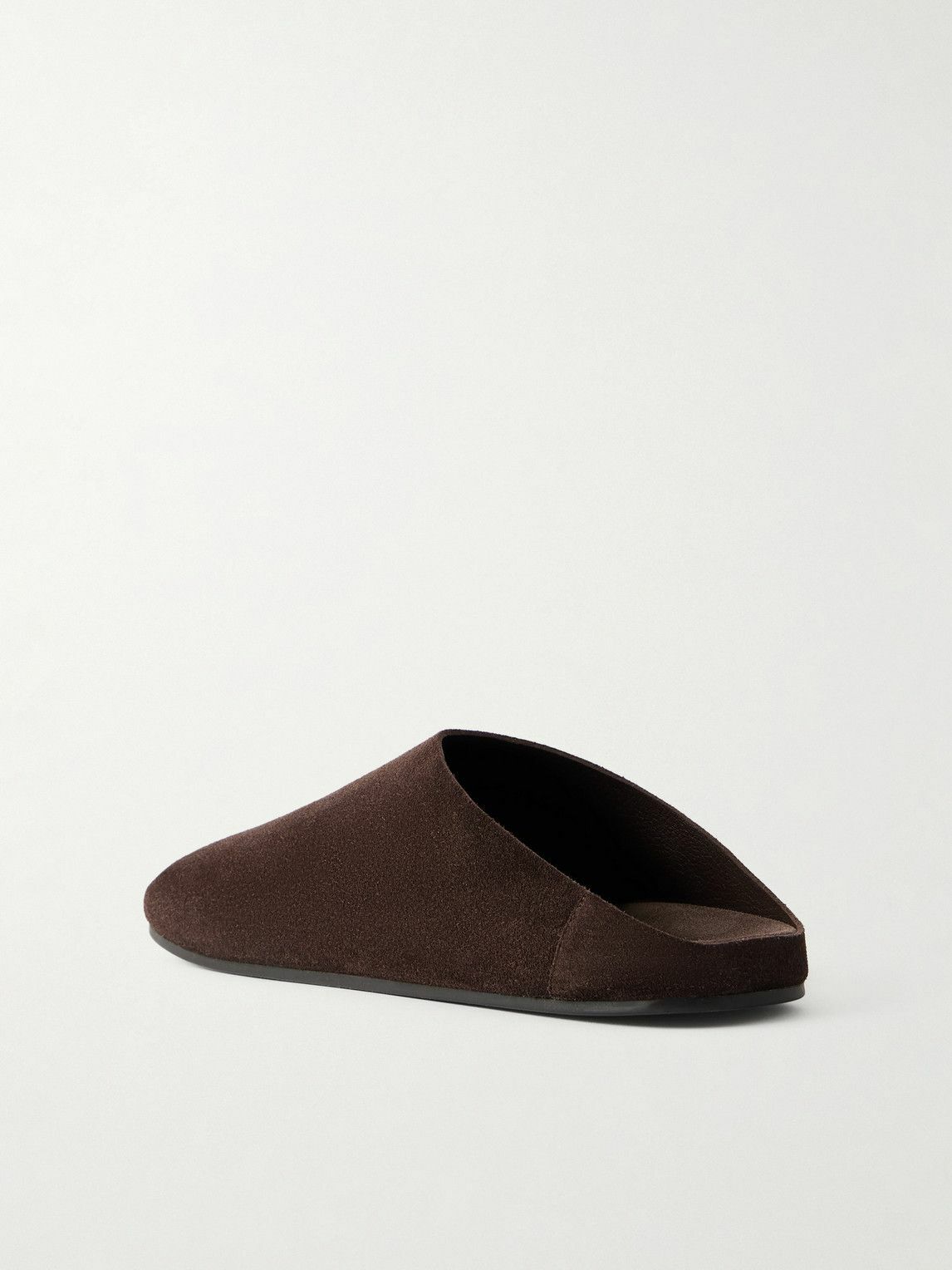 The Row - Hudson Suede Slippers - Brown