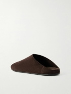The Row - Hudson Suede Slippers - Brown