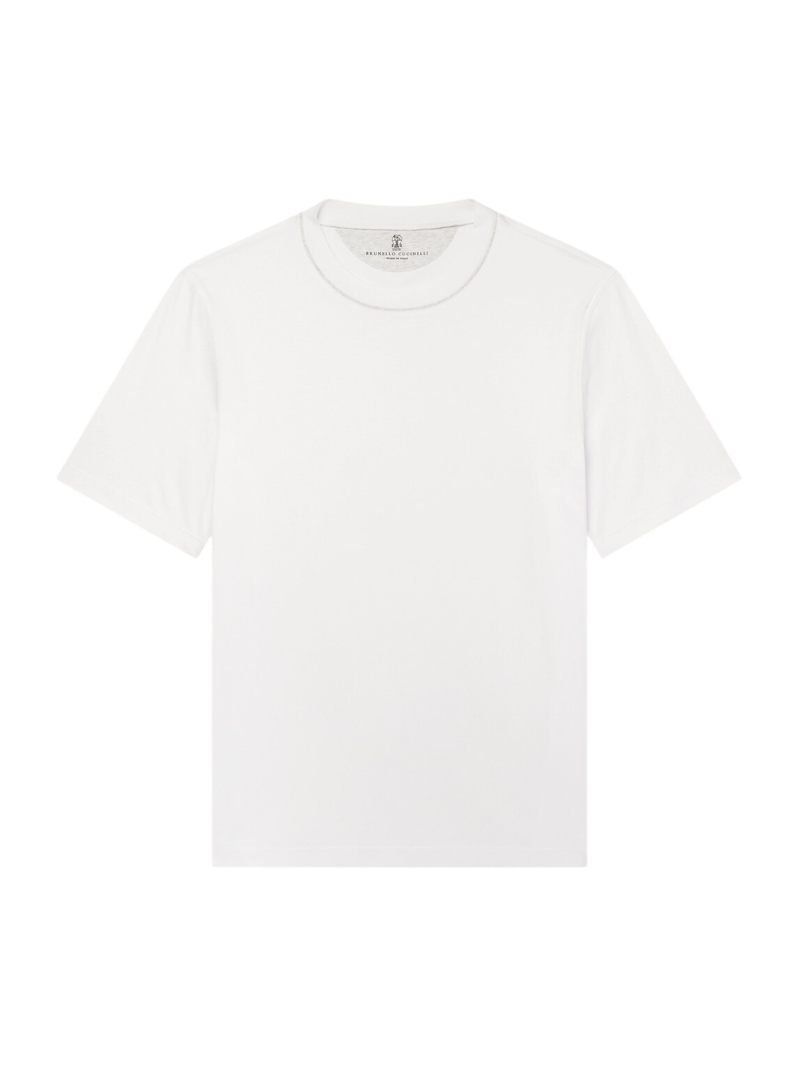 BRUNELLO CUCINELLI ホワイトTシャツ Brunello Cucinelli Short Sleeve Logo T-shirt White at CareOfCarl.com