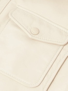 CELINE - Leather Blouson Jacket - Neutrals