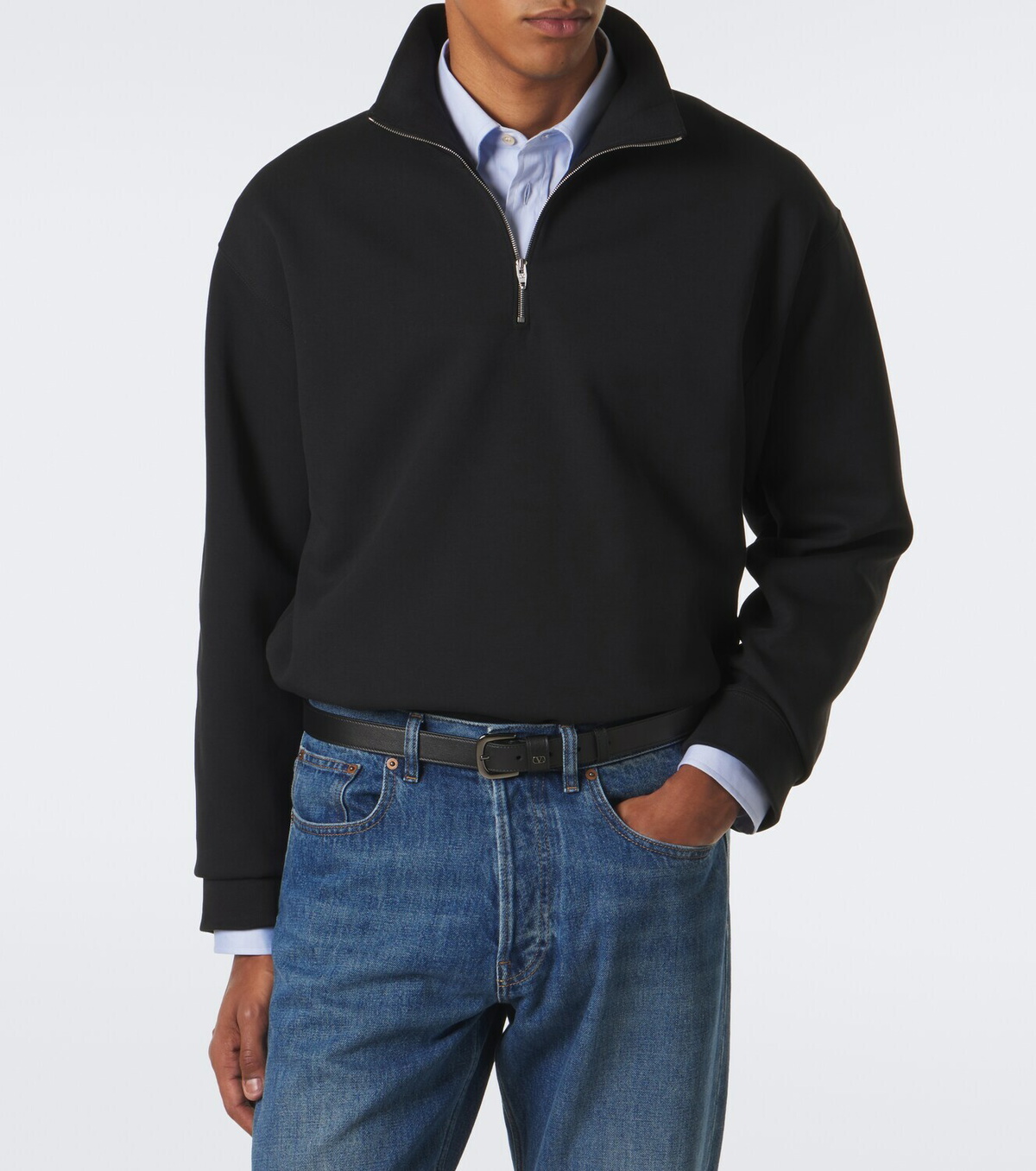 Valentino Cotton-blend jersey sweatshirt