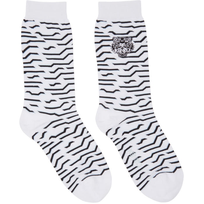 Photo: Kenzo White Geo Tiger Socks 