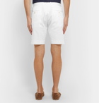 Odyssee - Combes Slim-Fit Stretch-Cotton Twill Shorts - White