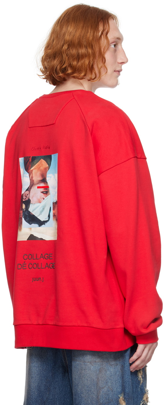Juun.J Red Graphic Sweatshirt