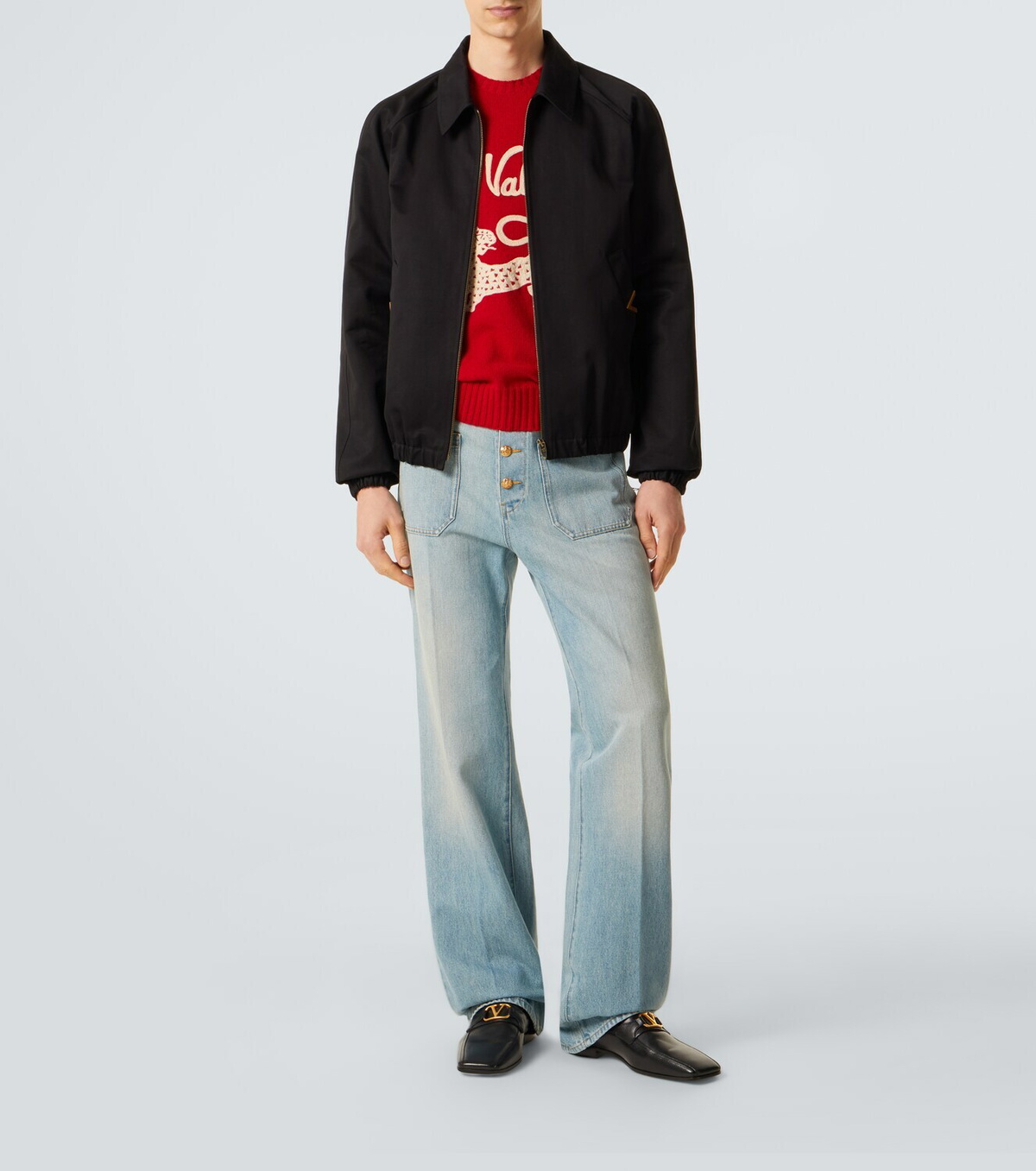 Valentino VLogo leather loafers