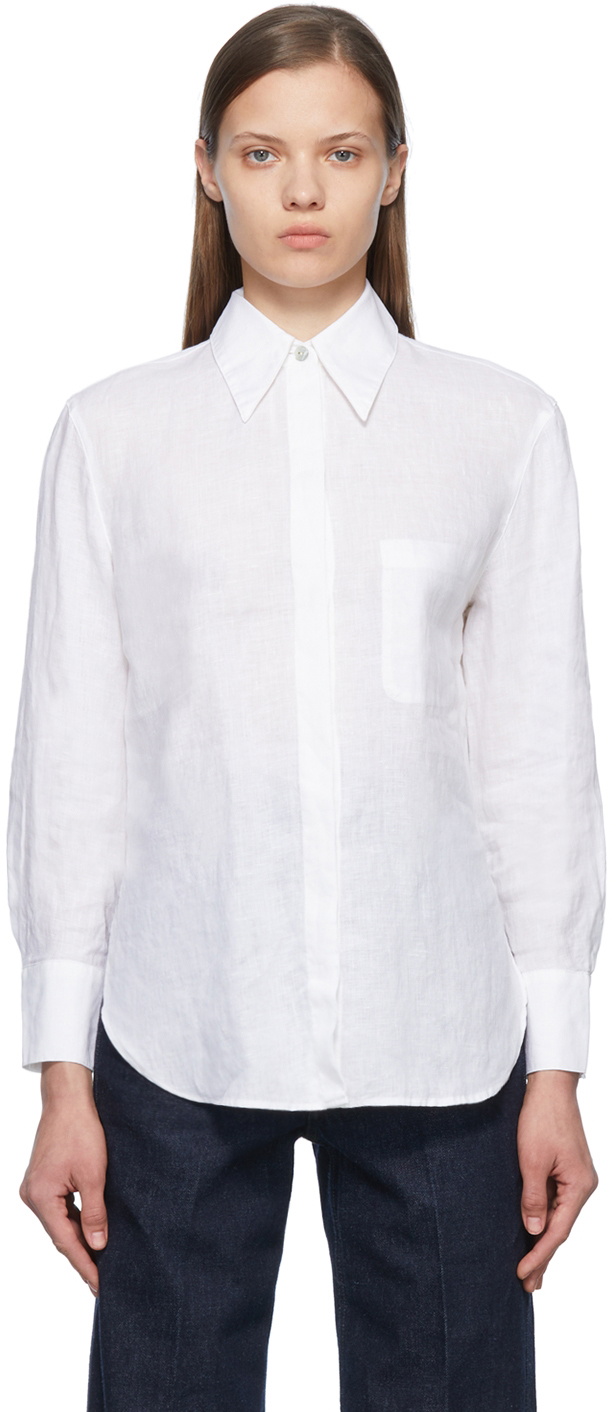 Vince White Linen Shirt Vince