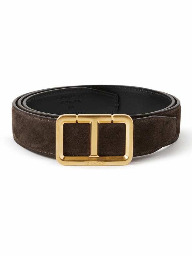 Photo: TOM FORD - Suede Belt - Brown