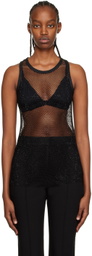 Olēnich Black Crewneck Tank Top