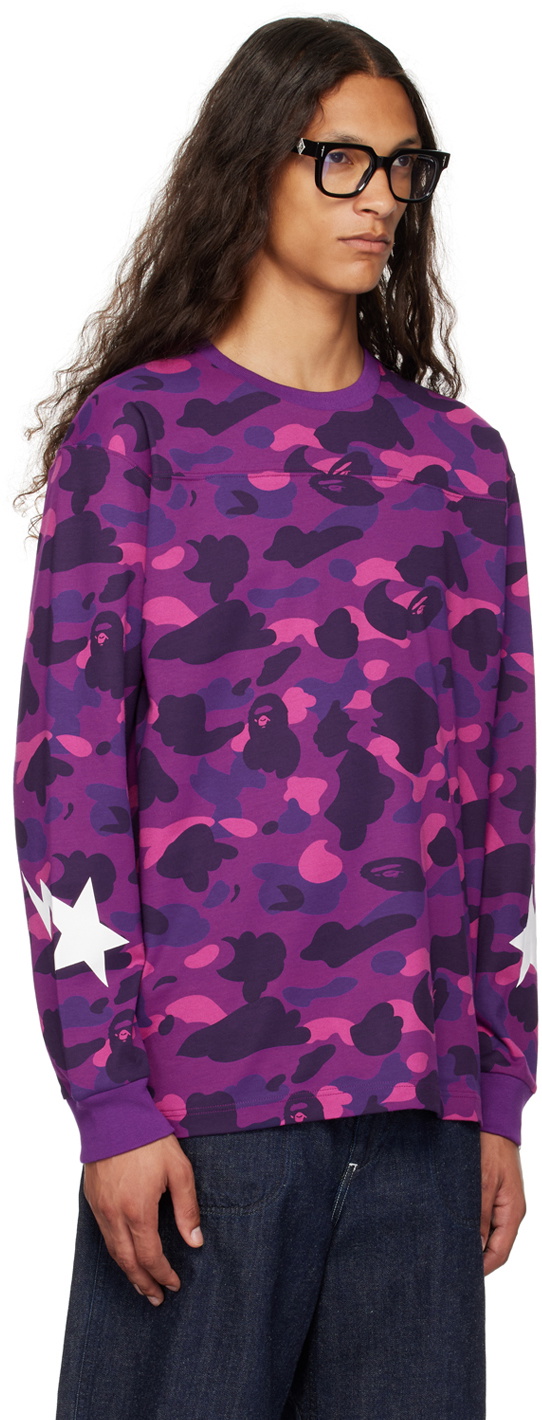 Bape purple camo crewneck hotsell