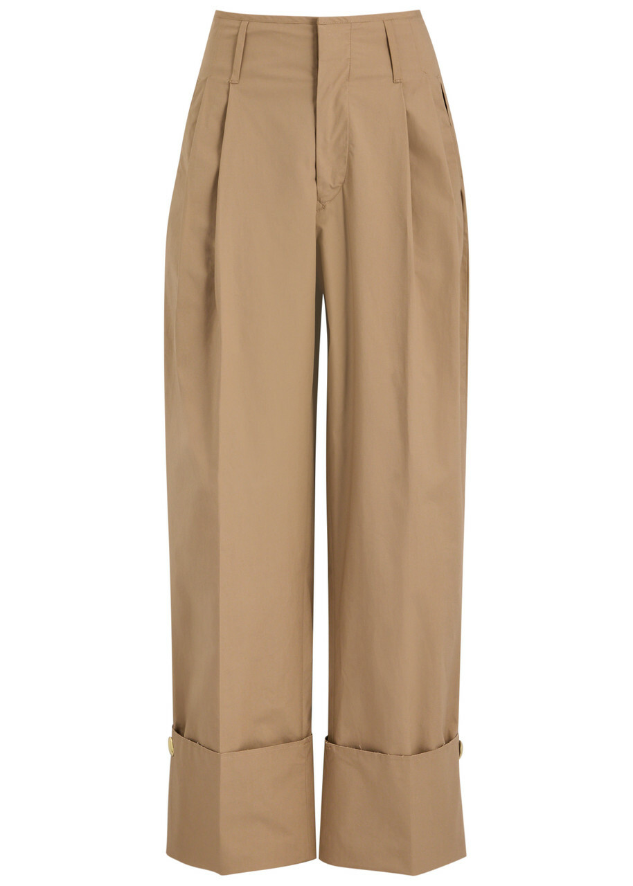 Darkpark Diana Cotton-poplin Trousers Camel