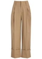 Darkpark Diana Cotton-poplin Trousers Camel