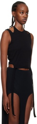 Dion Lee Black Double Tie Tank Top