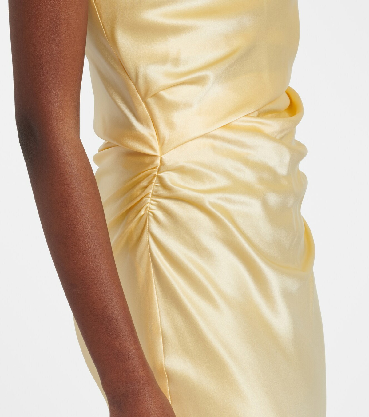 The Sei Draped silk satin gown