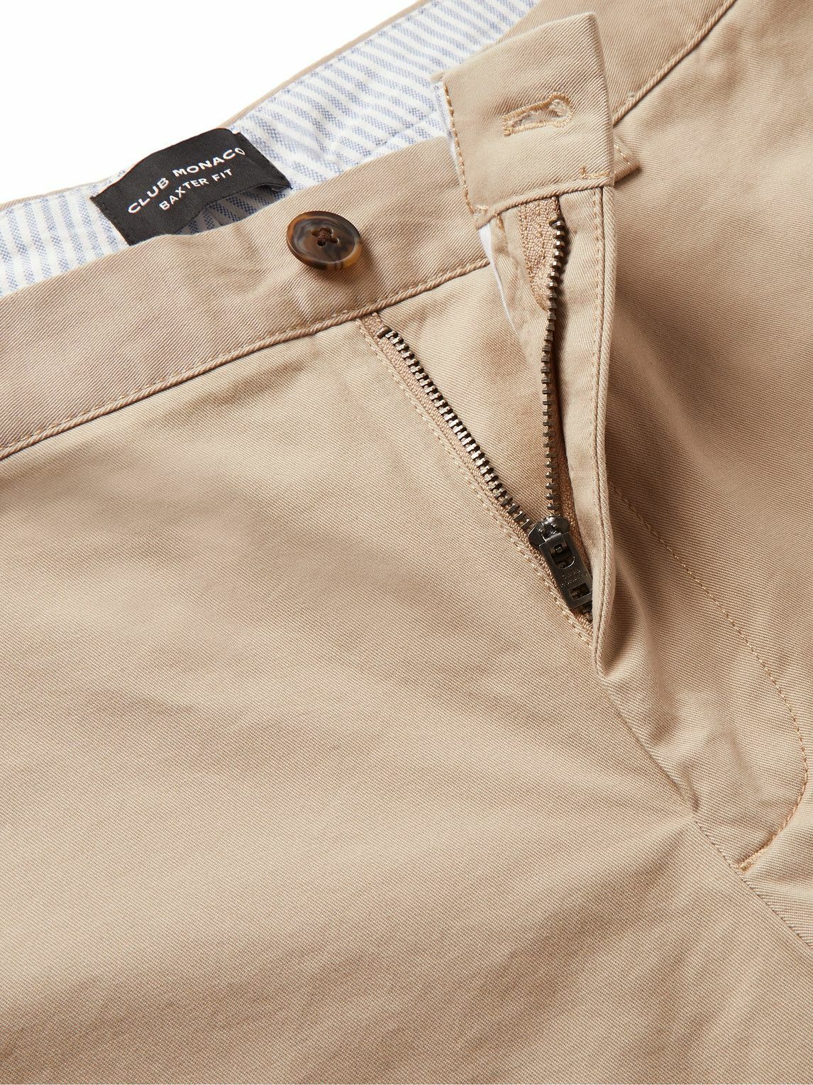Club Monaco - Baxter Cotton-Blend Twill Shorts - Neutrals