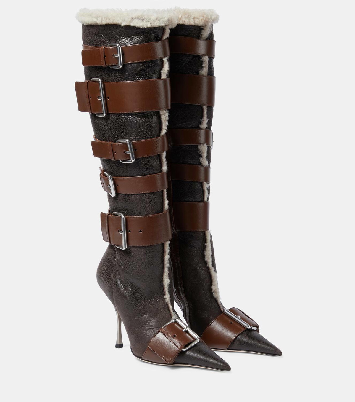 Blumarine Hilda leather knee-high boots