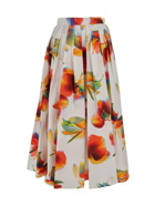 Alexander Mcqueen Solarised Orchid Gathered Midi Skirt