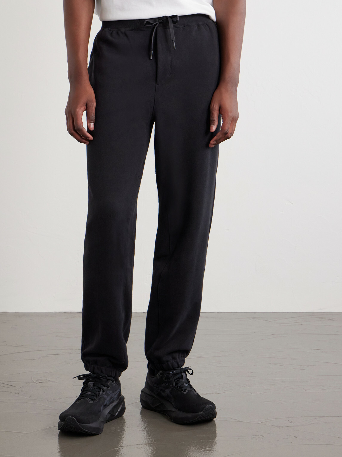 Lululemon - Steady State Slim-Fit Tapered Cotton-Blend Jersey Sweatpants - Black