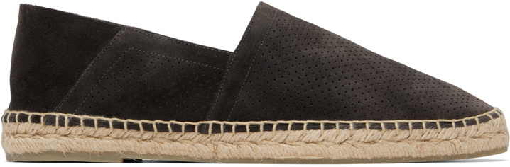 Photo: TOM FORD Brown Perforated Suede Barnes Espadrilles
