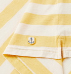 Armor Lux - Striped Cotton and Linen-Blend T-Shirt - Yellow