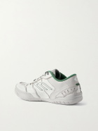Balenciaga - Hamptons Logo-Appliquéd Distressed Leather Sneakers - White