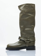 Burberry Leather Saddle High Boots