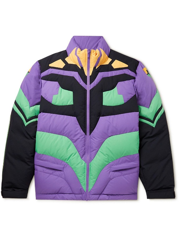 Photo: UNDERCOVER - Neon Genesis Evangelion Oversized Colour-Block Quilted Shell Down Jacket - Purple