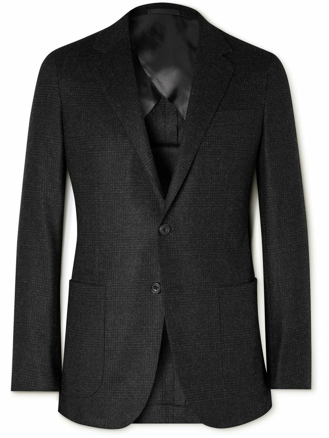 Photo: Kingsman - Checked Wool and Cashmere-Blend Blazer - Gray