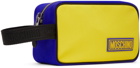 Moschino Blue & Yellow Canvas Pouch