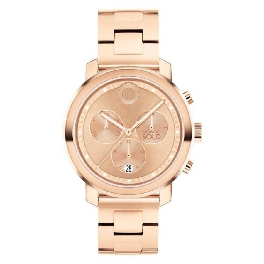 Movado Trend Propel Chronograph Quartz Rose Gold Dial Watch 3601001