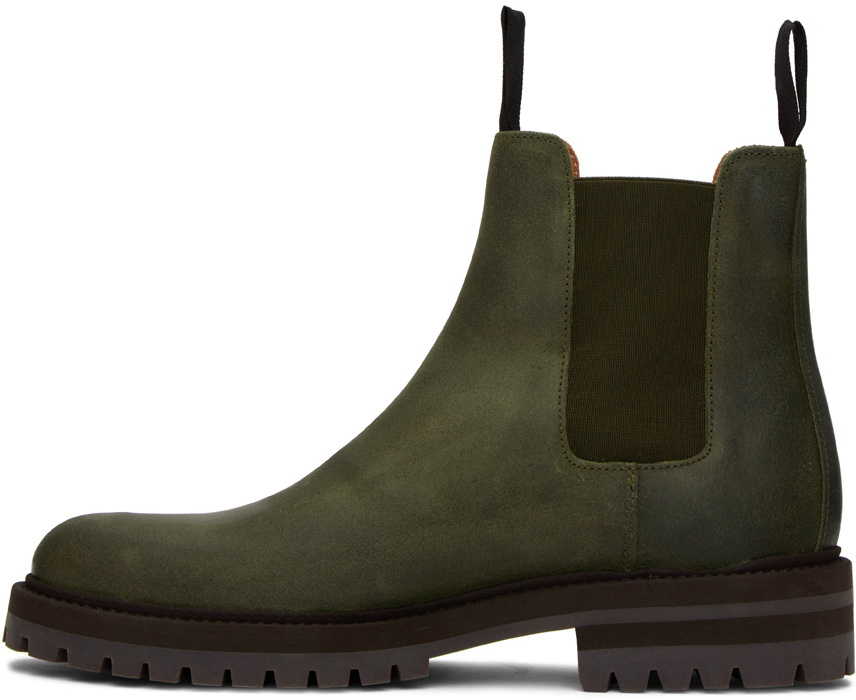 Common Projects Green Kenia Chelsea Boots