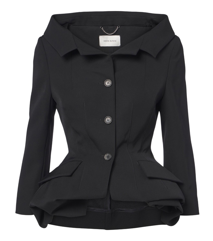 Photo: Magda Butrym Peplum wool blazer