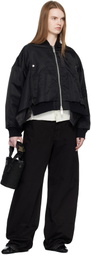 sacai Black Hybrid Micro Marche Bag