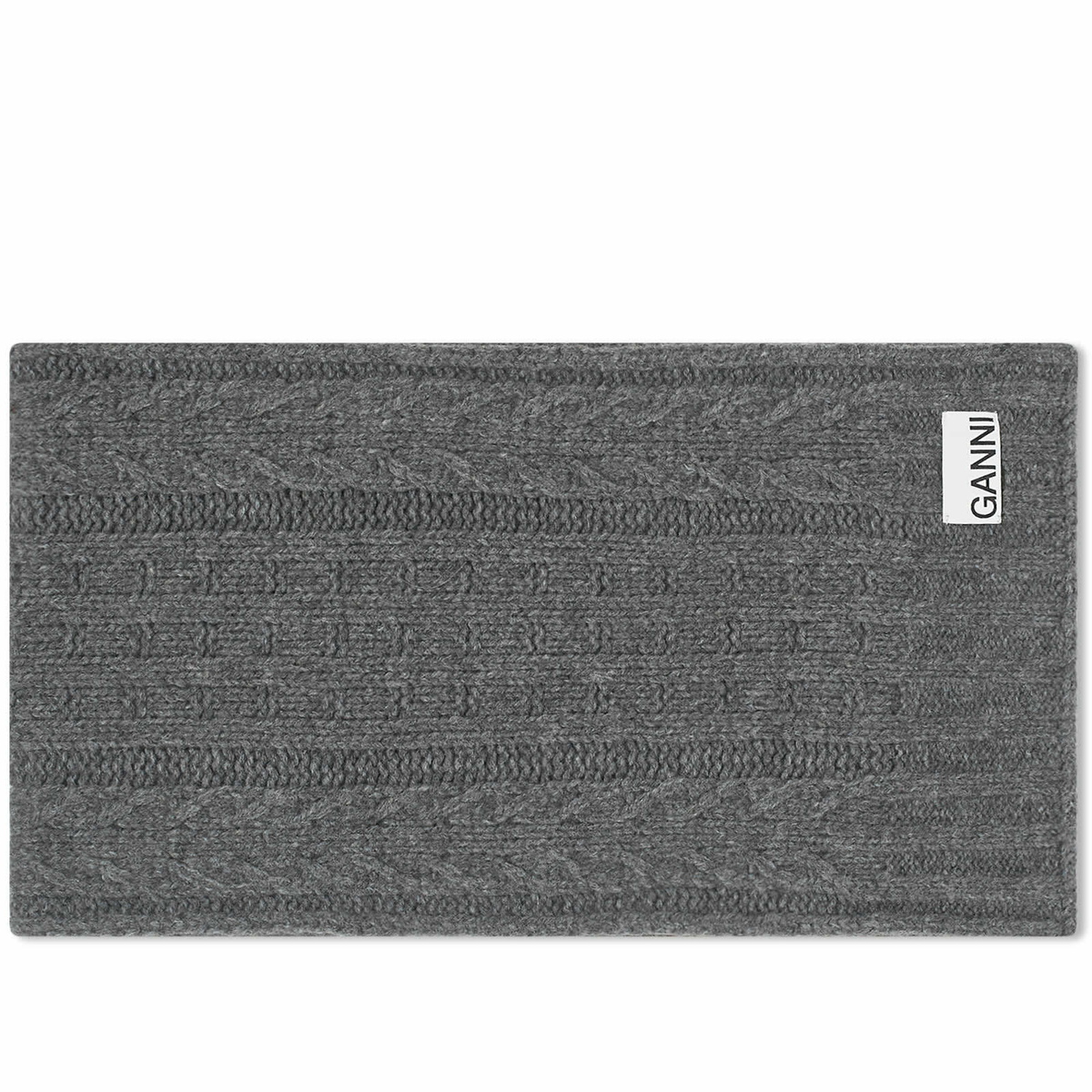 GANNI Women's Cable Scarf in Frost Grey GANNI