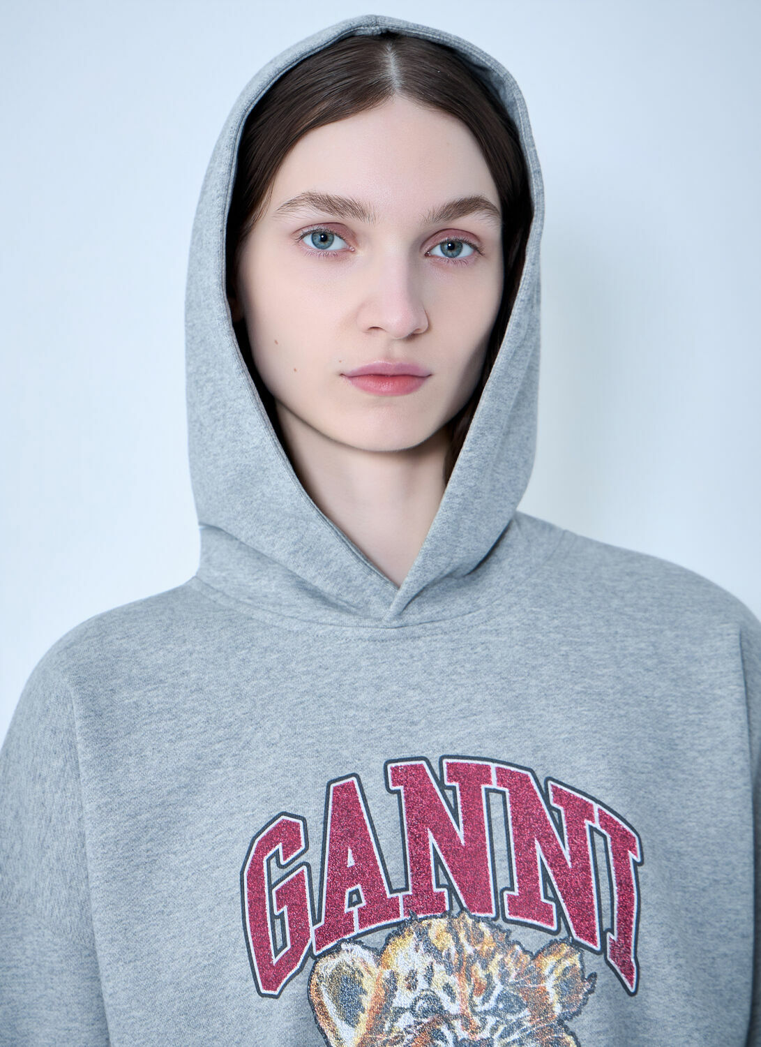 GANNI Isoli Beaded Baby Tiger Print Sweatshirt