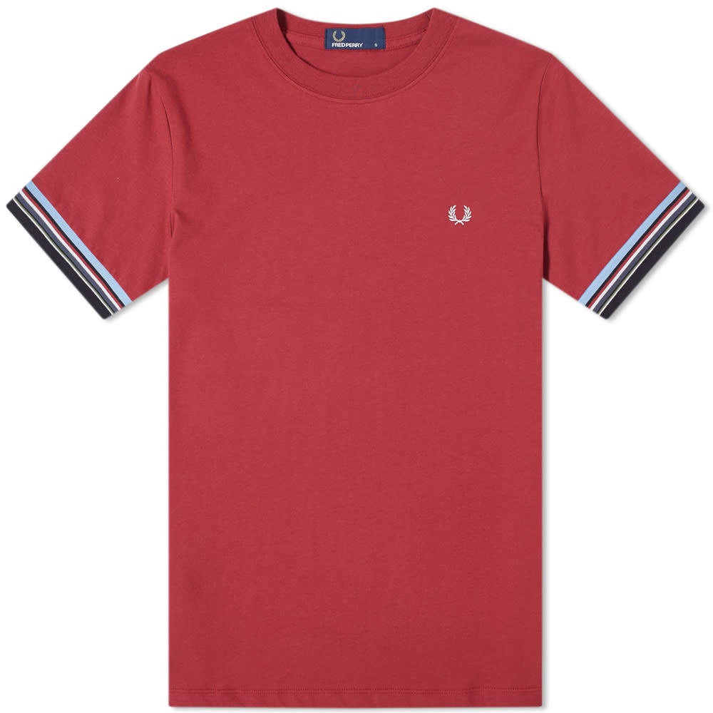 Fred Perry Authentic Striped Cuff Tee Fred Perry