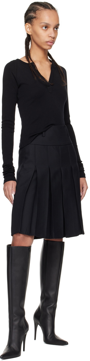 Fax Copy Express SSENSE Exclusive Black Midi Skirt