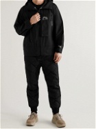 Comfy Outdoor Garment - Waterproof Cotton-Blend Shell Hooded Jacket - Black
