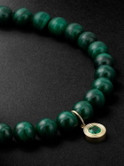 Sydney Evan - 14-Karat Gold, Emerald and Malachite Beaded Bracelet
