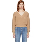 Chloe Pink Pocket V-Neck Sweater